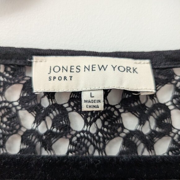 Jones New York Large Black Knit Top - Picture 3 of 12